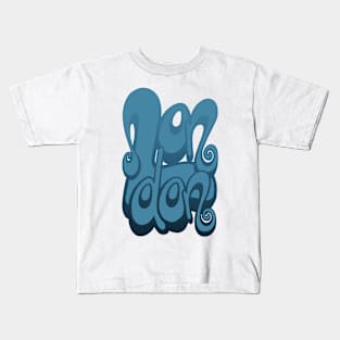 London lettering art - sailor blue Kids T-Shirt